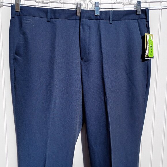 PERRY ELLIS Dress Pants Men's 42 x 30 Blue Slacks Modern Fit Portfolio Easy Care - Picture 2 of 14